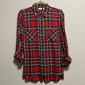 Westbound Plaid Roll-Cuff Shirt